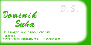 dominik suha business card